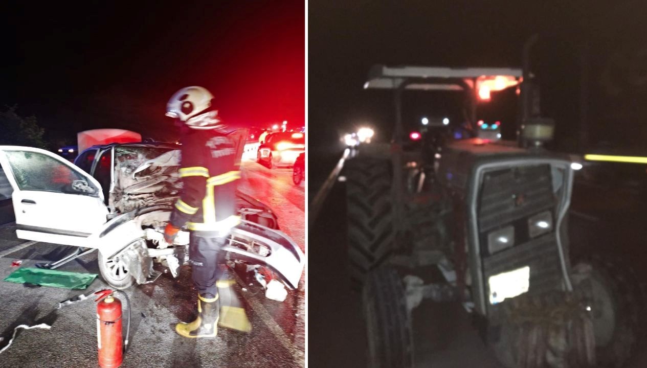 kastamonuda otomobil kum yuklu traktore carpti1 olu 5 yarali F3kRxpqW